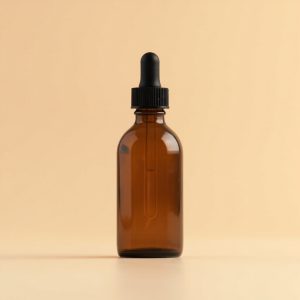Amber Boston Round Glass Bottle 100ml - image 1