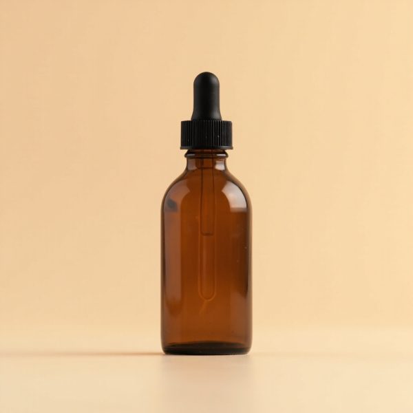 Amber Boston Round Glass Bottle 100ml
