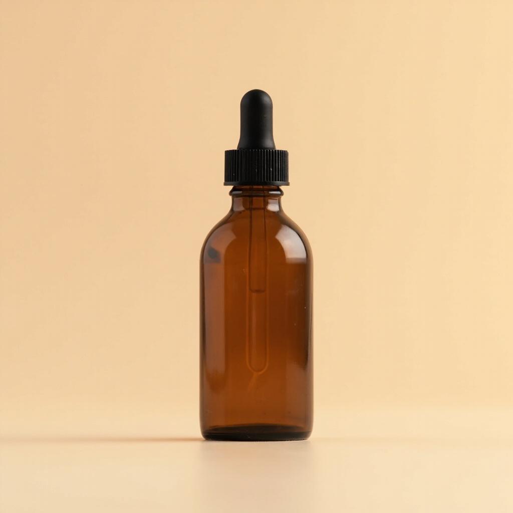 Amber Boston Round Glass Bottle 100ml