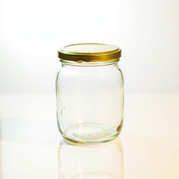 Glass Food Jar 380ml with Tin Lid