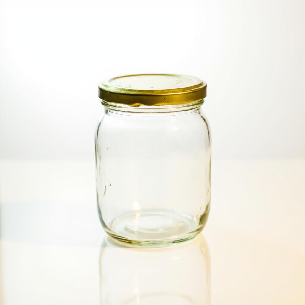 Glass Food Jar 380ml with Tin Lid
